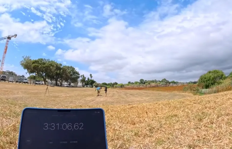 The drone officially surpassed the 3-hour and 12-minute The drone officially surpassed the 3-hour and 12-minute